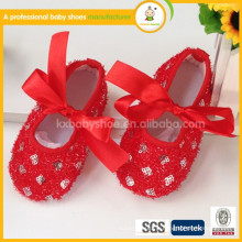 Vente en gros ruban de soie jolie chaussures bébé fille chaussures petite fille chaussures enfant